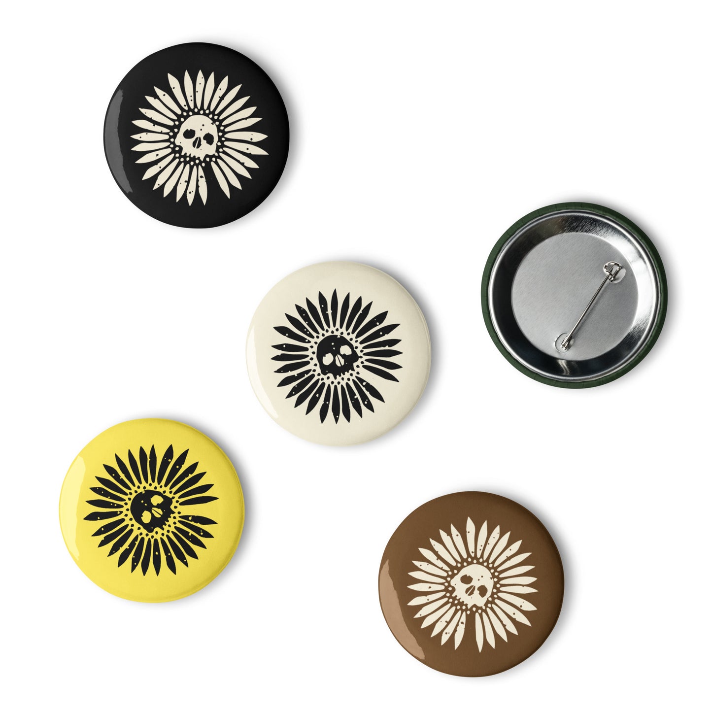 Set of pin buttons